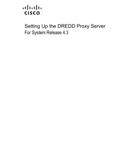 Setting up the DREDD Proxy Server for System Release 4.3 User Guide