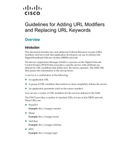 Guidelines for Adding URL Modifiers and Replacing URL Keywords Technical Bulletin