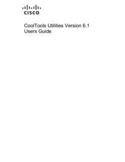 CoolTools Utilities Version 6.1 User Guide