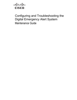 Configuring and Troubleshooting the Digital Emergency Alert System Maintenance Guide