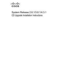 System Release 2.8.1/3.8.1/4.3.1 CD Upgrade Installation Instructions