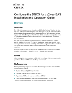 Configure the DNCS for tru2way EAS Installation and Operation Guide