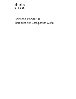 Services Portal 3.0 Installation and Configuration Guide