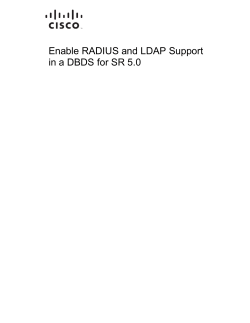 Enable RADIUS and LDAP Support in a DBDS for SR 5.0
