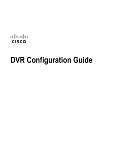 DVR Configuration Guide