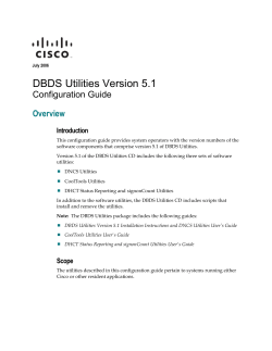 DBDS Utilities Version 5.1 Configuration Guide