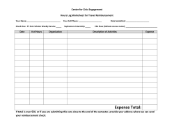 Hours Log Worksheet for Travel Reimbursement