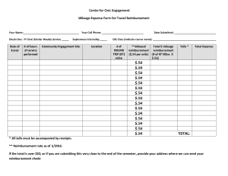 Mileage Expense for Travel Reimbursement