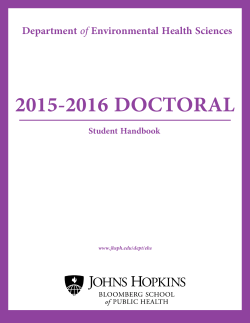 2015-2016 Doctoral Student Handbook and Program Curriculum