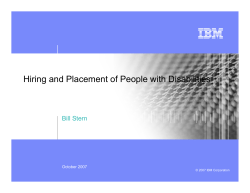 Hiring and Placement of People with Disabilities (IBM)