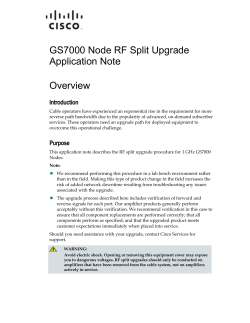 GS7000 Node RF Split Upgrade Application Note