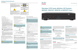 Cisco Explorer 8640HD, 8642HD, 8650HD, and 8652HD High-Definition DVR Set-Tops Quick Reference (French)