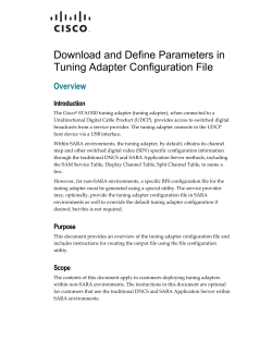 Download and Define Parameters in the Tuning Adapter Configuration File Instructions