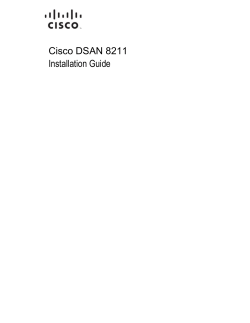Cisco DSAN 8211 Installation Guide