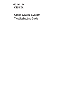 Cisco DSAN System Troubleshooting Guide