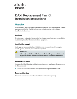 DAXI Replacement Fan Kit Installation Instructions