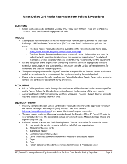 Falcon Dollars Card Reader Rental Policies and Procedures