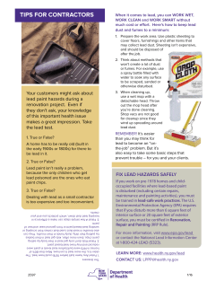 Tips for Contractors