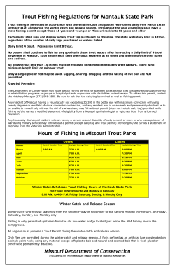 Montauk State Park Fishing Regulations and Hours