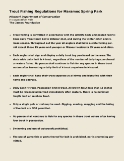 Maramec Spring Park Fishing Regulations and Hours