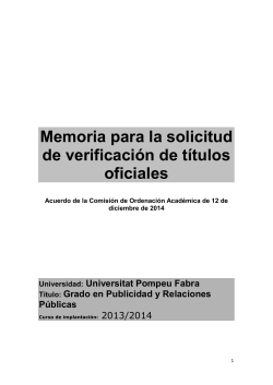 Mem ria de la titulaci