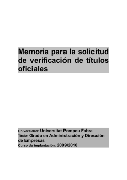 Mem ria de la titulaci