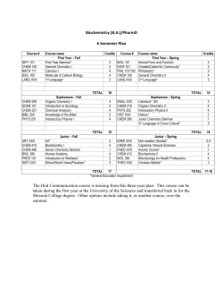 3+4 Biochemistry B.A. and Doctor of Pharmacy