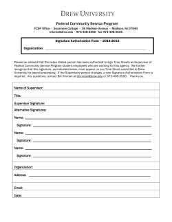 Signature Authorization Form