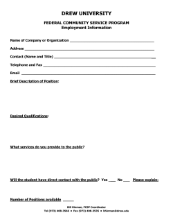 Employment Information Sheet