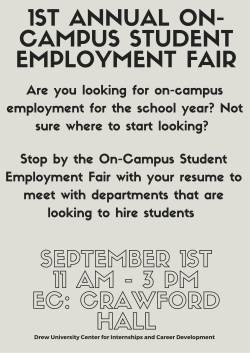 1st Annual On-Campus Student Employment Fair