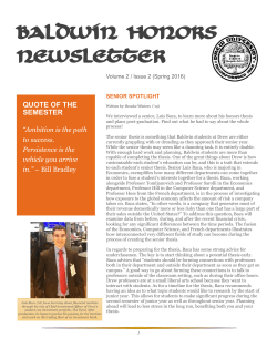 Spring 2016 Newsletter