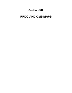 "Section XIII: RRDC and QMS Maps" is also available in Portable Document Format