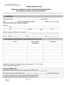 C.13 - Revised Service Plan
