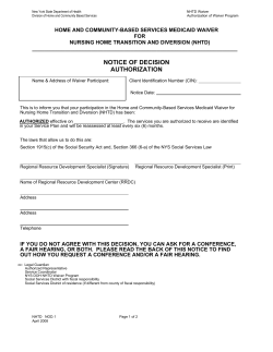 Notice of Decision Forms