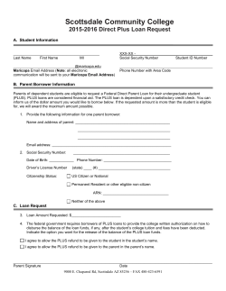 Direct Parent Loan Request (PLUS