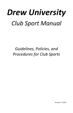 Club Sport Manual.