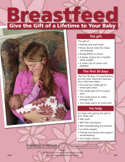 "Breastfeed: Give the Gift of a Lifetime to Your Baby"