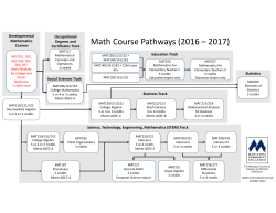 math course sequencing 2016-17