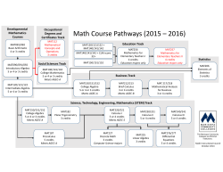 math course sequencing 2015-16