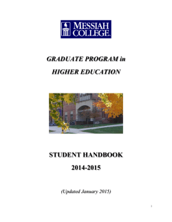 Higher Education Student Handbook