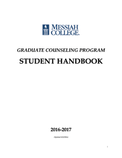 Counseling Program Student Handbook
