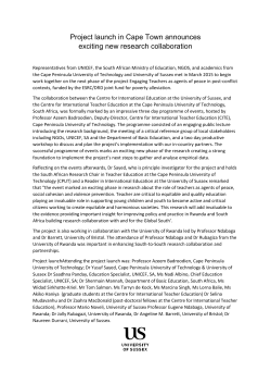 Project Launch in Cape Town [PDF 108.22KB]