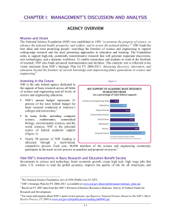 I. Management s Discussion and Analysis