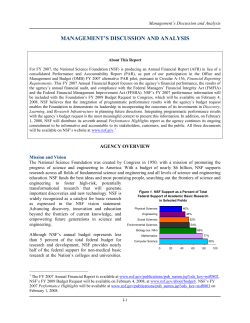 Agency Overview