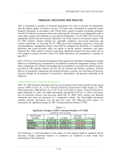 Financial Discussion and Analysis