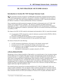 NSF Strategic Outcome Goals