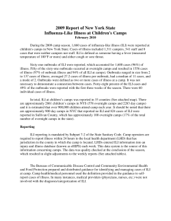2009 Report of Influenza-Like Illness at Children's Camps