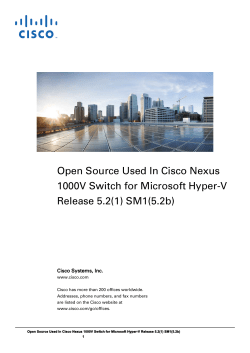 Open Source Software in Cisco Nexus 1000V for Microsoft Hyper-V Release 5.2(1)SM1(5.2b)