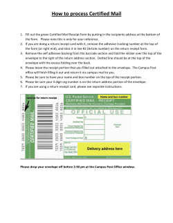 How to process Certified Mail