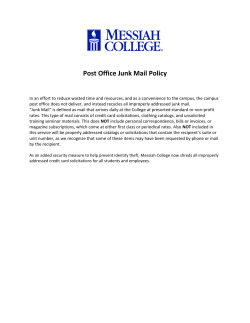 Junk Mail Policy